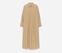 Oversize-Hemdkleid -Beige