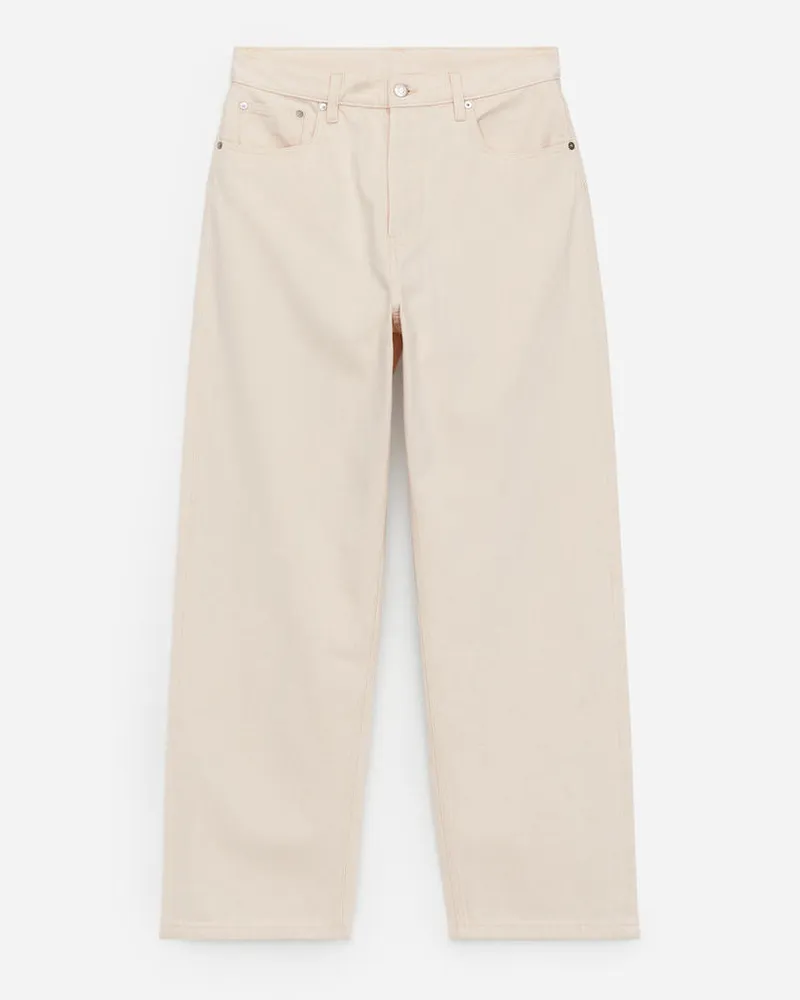 Arket Mist Wide Jeans - Beige Ecru