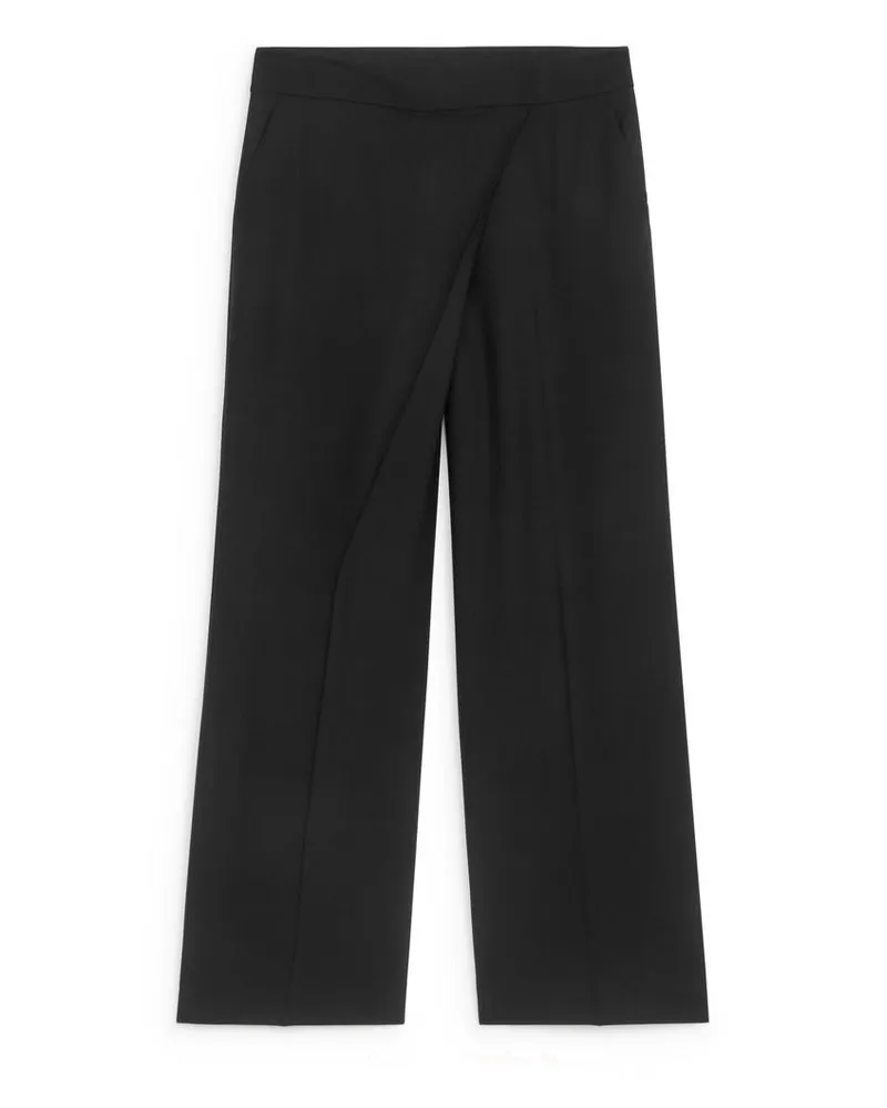 Arket Lockere Hose Mit Wickeldetail - Schwarz Schwarz