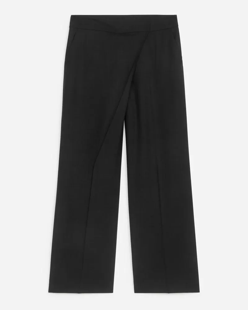 Arket Lockere Hose Mit Wickeldetail -Schwarz Schwarz