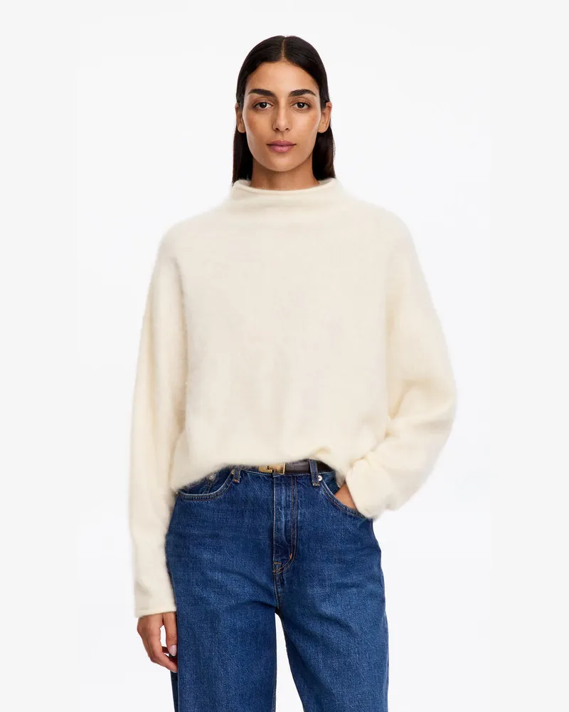 Arket Rollkragenpullover Aus Reinem Kaschmir -Weiß Weiß