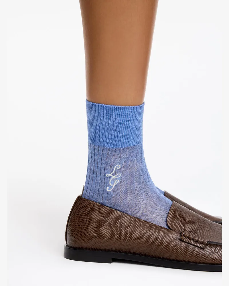 Arket ARKET Und Laila Gohar Socken Mit Monogramm -Blau Blau