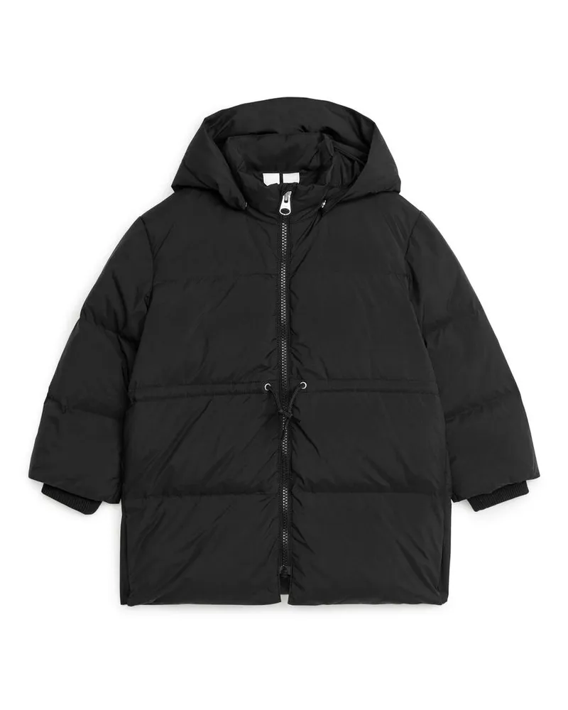 Arket Daunen-Steppjacke -Schwarz Schwarz