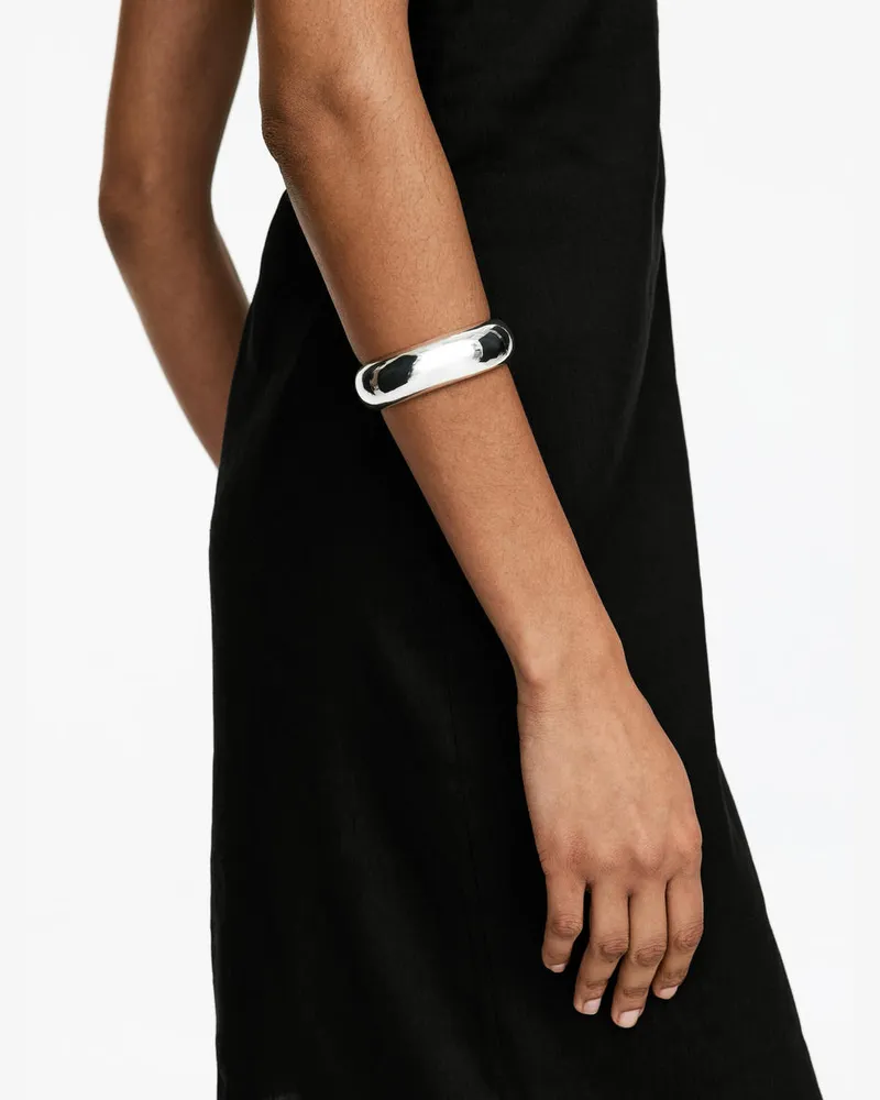 Arket Versilberter Armreif -Grau Grau