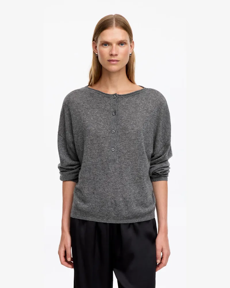 Arket Pullover Mit U-Boot-Ausschnitt Aus Reinem Kaschmir -Grau Grau