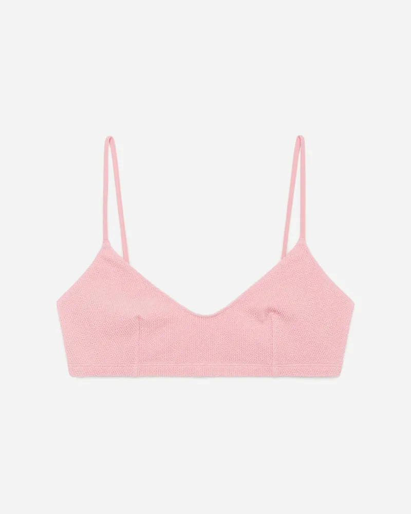 Arket Crinkle-Bikinitop - Rosa Rosa