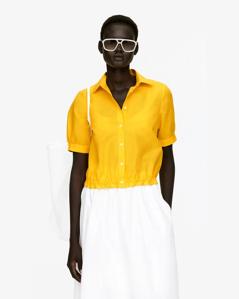 Arket Bluse Mit Bubikragen -Gelb Gelb