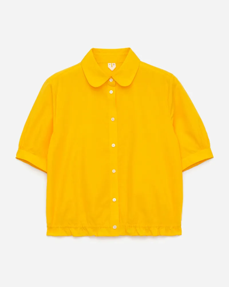 Arket Bluse Mit Bubikragen -Gelb Gelb