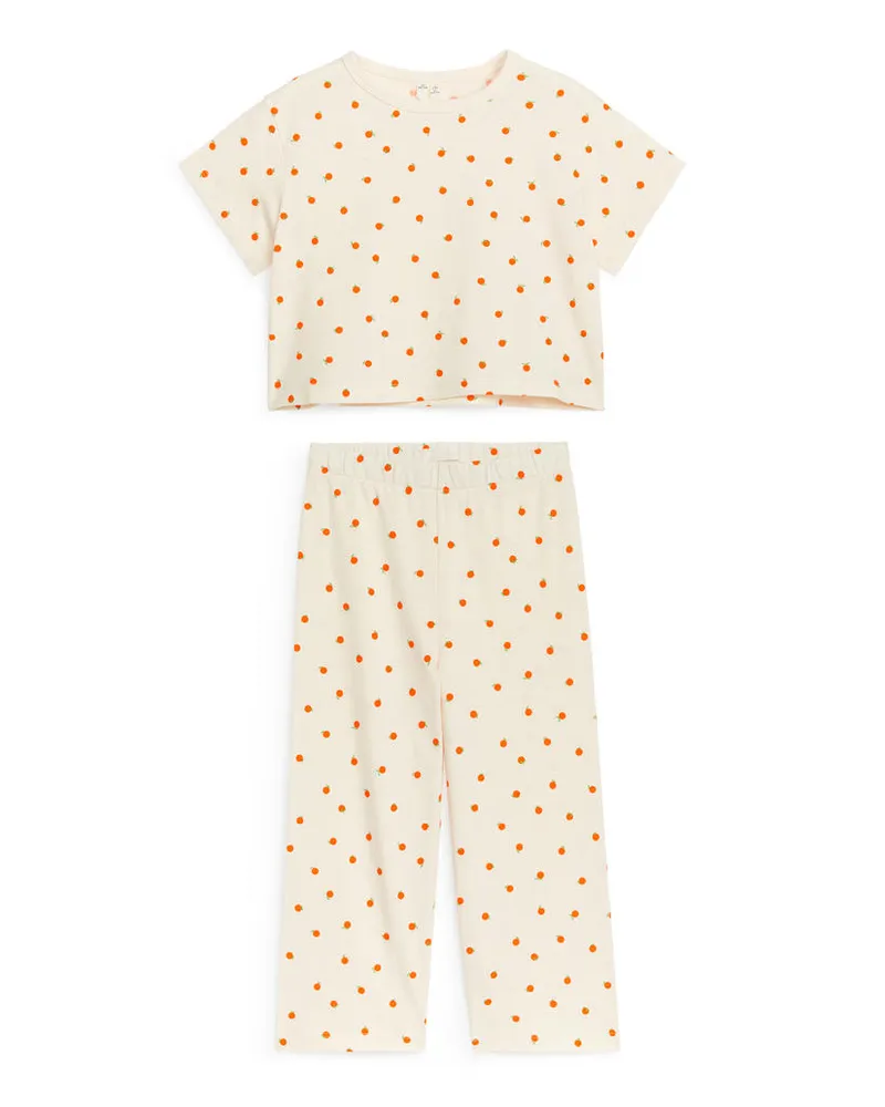 Arket Pyjama Aus Jersey - Weiß Weiß