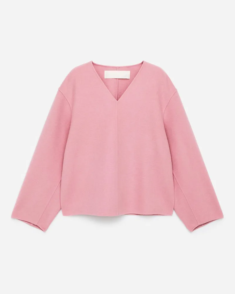 Arket Oberteil Aus Doublé-Wollmischung - Rosa Rosa