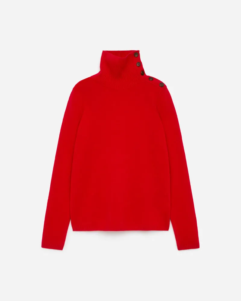 Arket Weicher Rollkragenpullover Aus Merinowolle - Rot Rot