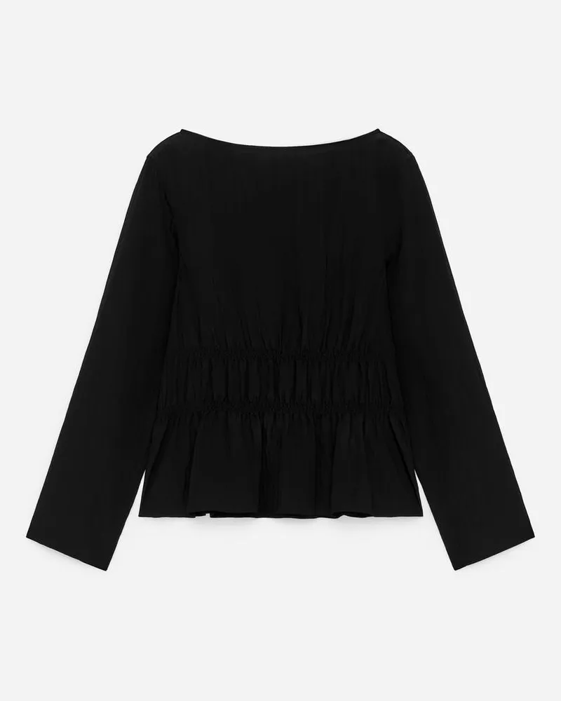 Arket Gesmoktes Oberteil -Schwarz Schwarz