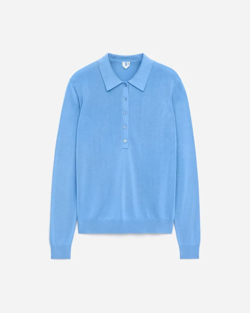 Arket Polostrickhemd -Blau Blau