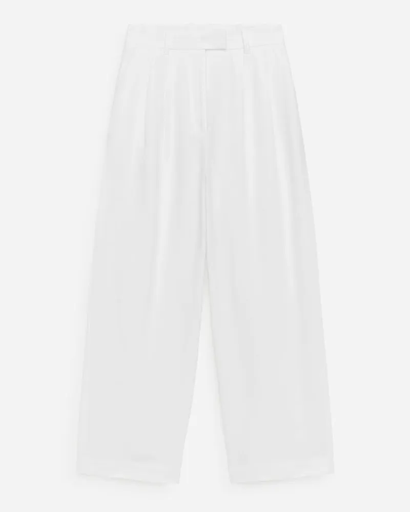 Arket Elegante Hose Aus Leinen -Weiß Weiß