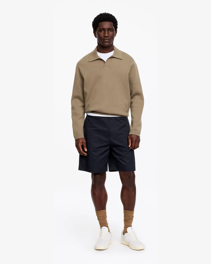 Arket Lockere Twillshorts -Blau Blau