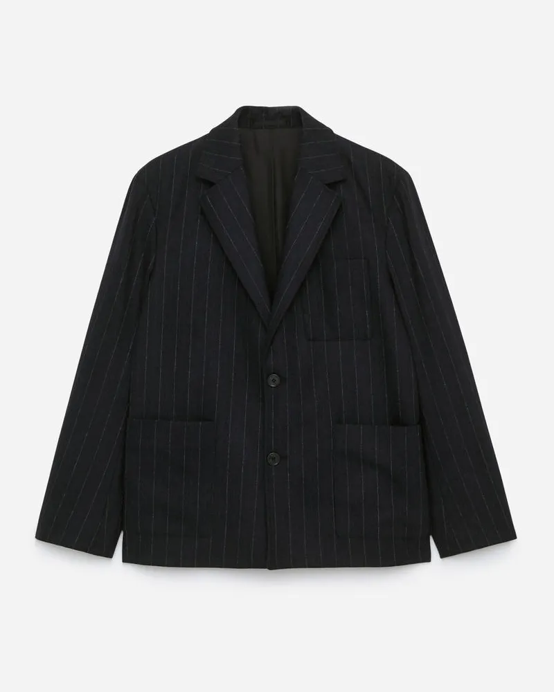 Arket Nadelstreifen-Blazer - Blau Dunkelblau