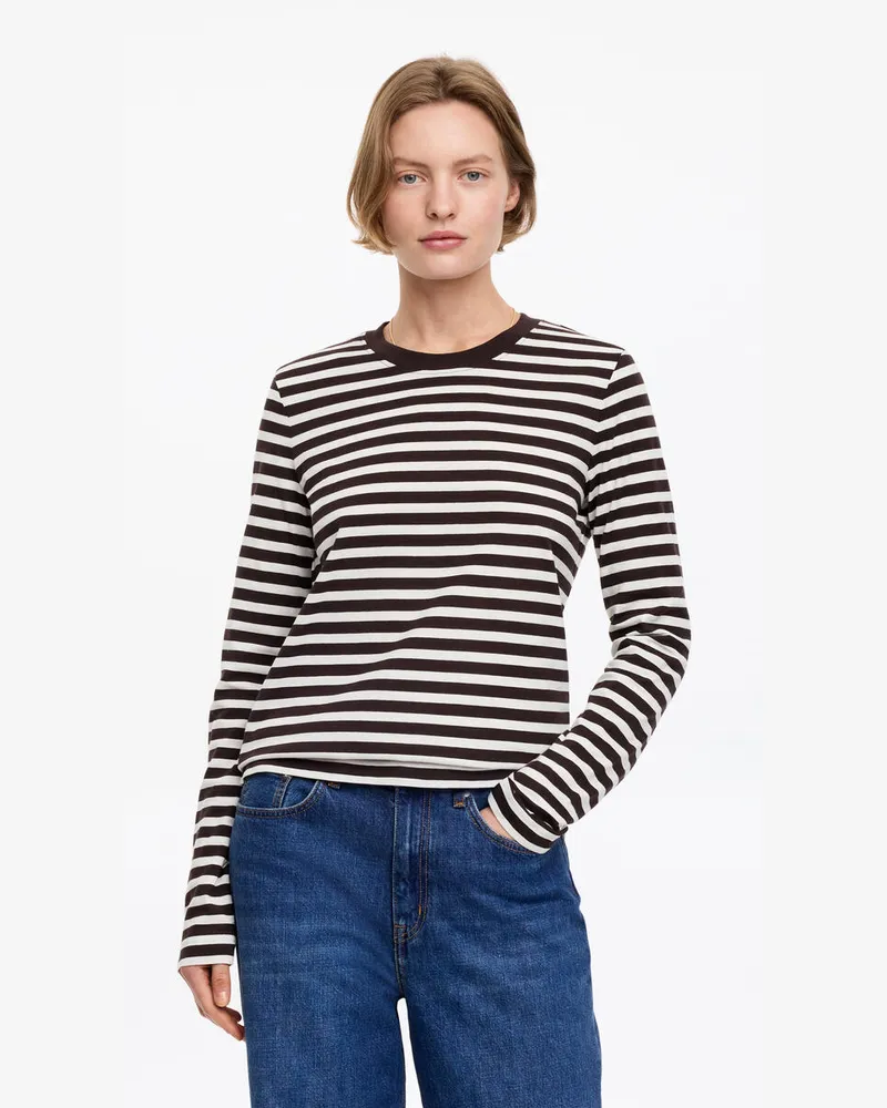 Arket Signature-Langarmshirt -Braun Braun