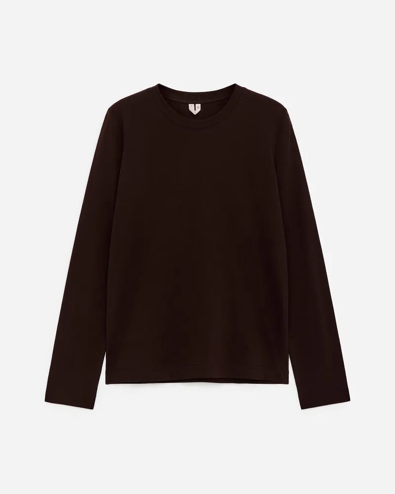 Arket IRIS Charakteristisches Langarm-T-Shirt -Braun Braun