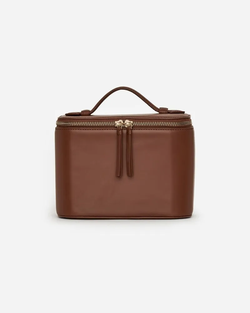 Arket Kosmetiktasche Aus Leder -Beige Beige