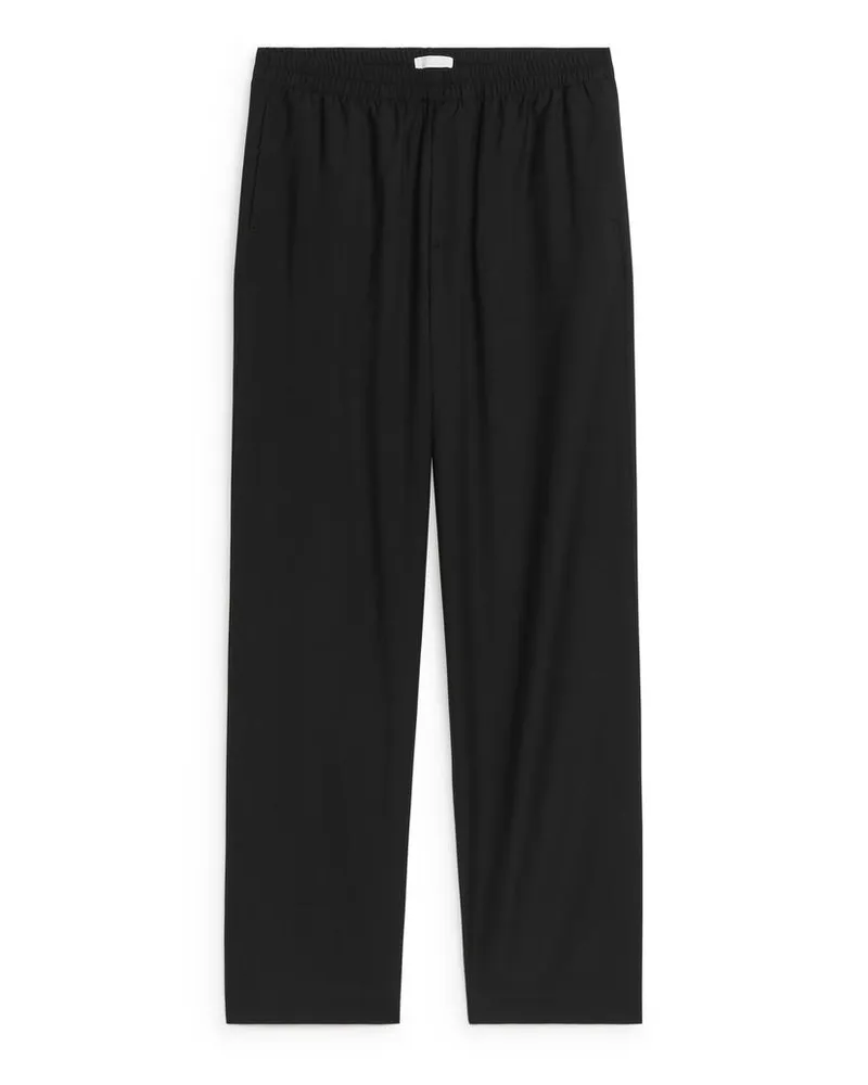 Arket Weite Wollhose -Schwarz Schwarz