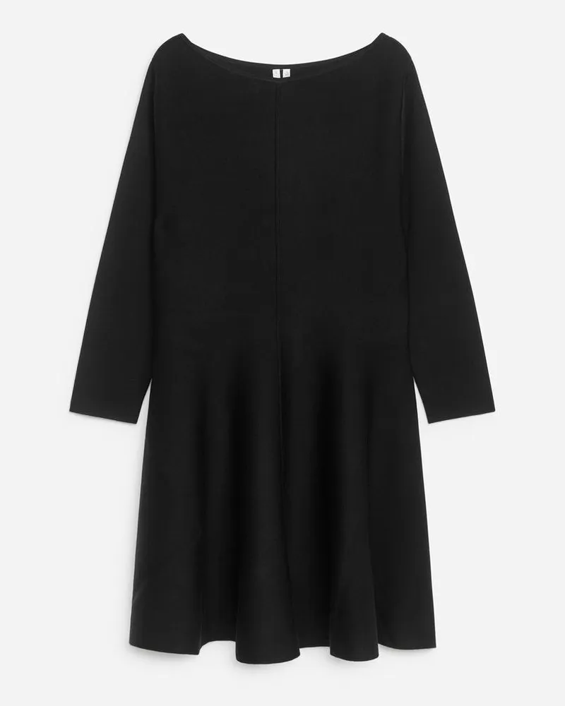 Arket Doubleface-Minikleid - Schwarz Schwarz