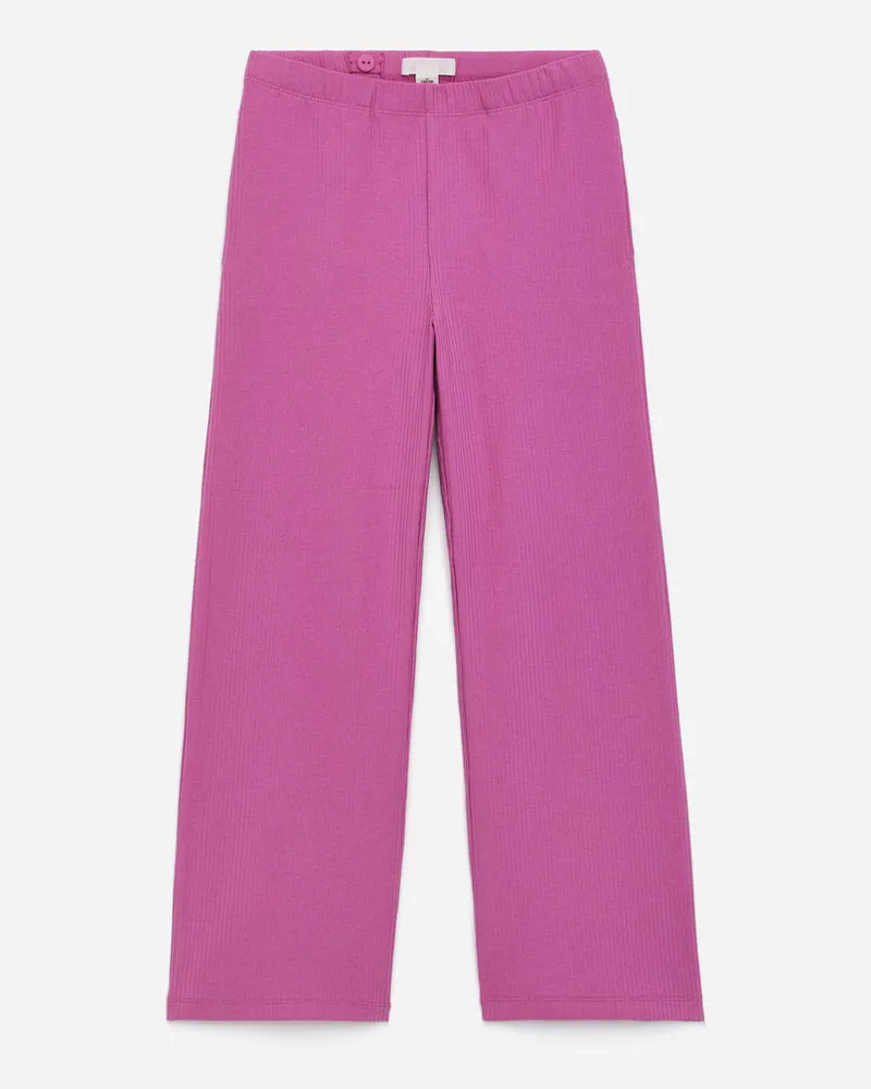 Arket Gerippte Baumwollhose -Rosa Rosa