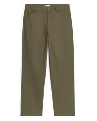 Arket Baumwollhose Khaki