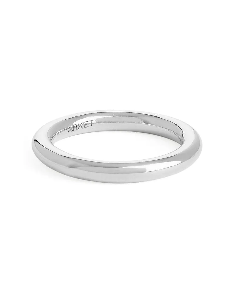 Arket Zylinderförmiger Ring Aus Sterlingsilber -Silberfarben Silberfarben