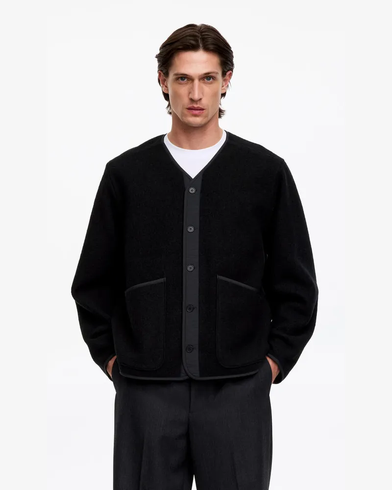 Arket Wool Liner-Jacke -Schwarz Schwarz