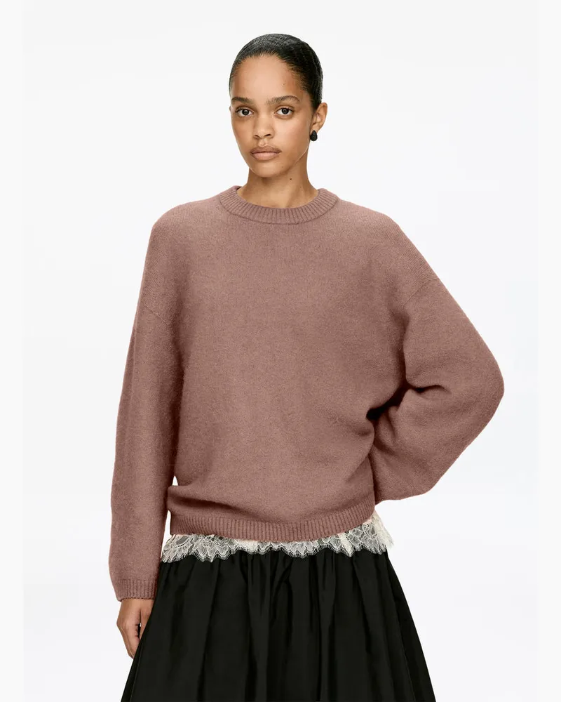 Arket Pullover Aus Alpakawolle Und Wolle -Rosa Rosa