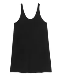 Arket Ärmelloses Jersey-Kleid Schwarz