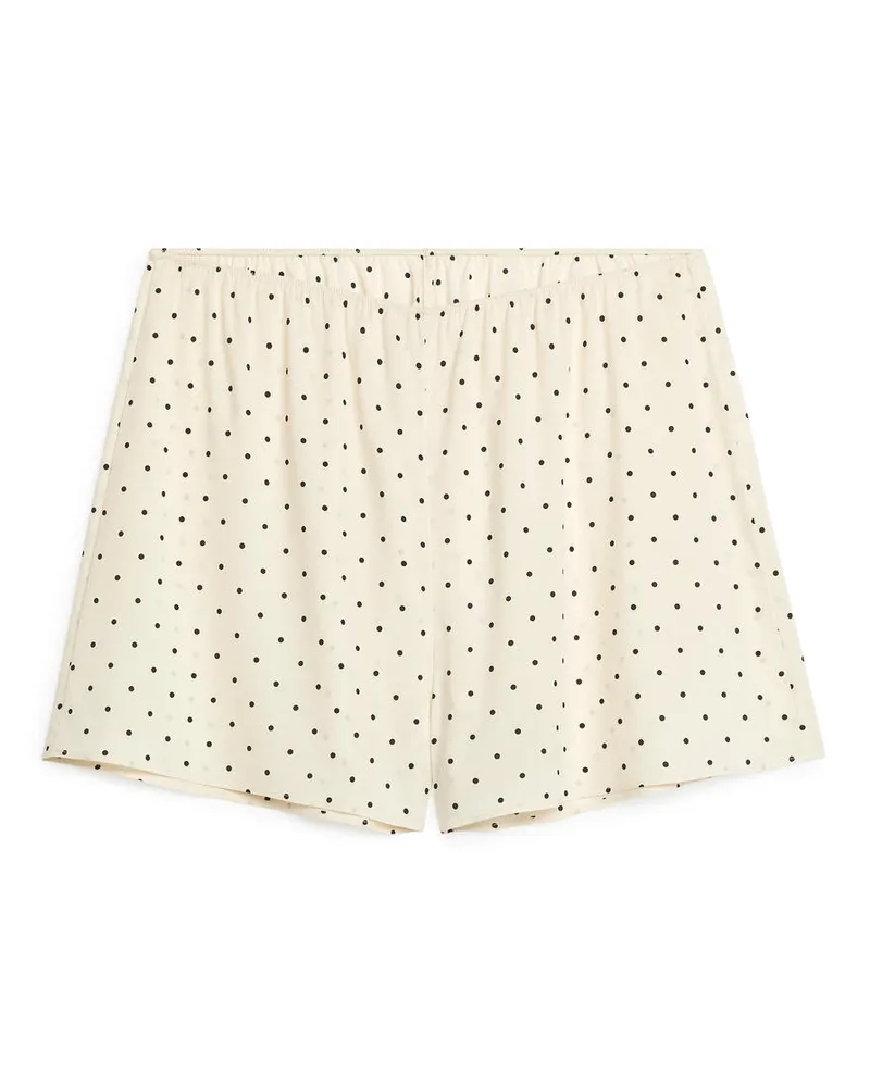 Arket Shorts Aus Seidenkrepp - Weiß Weiß