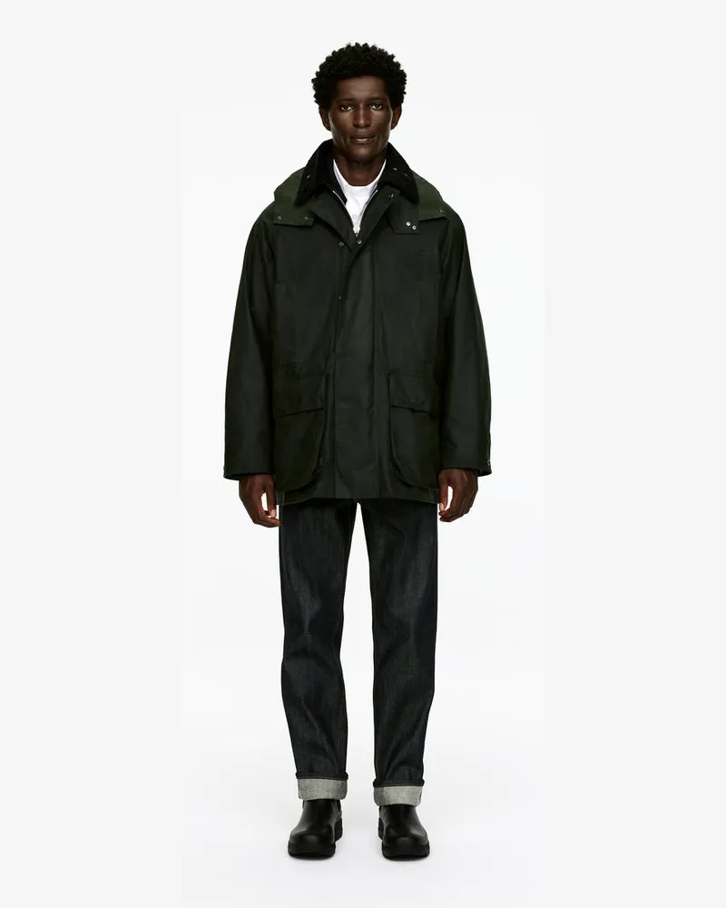 Arket ARKET Und Barbour Gewachste Baumwolljacke -Grün Grün