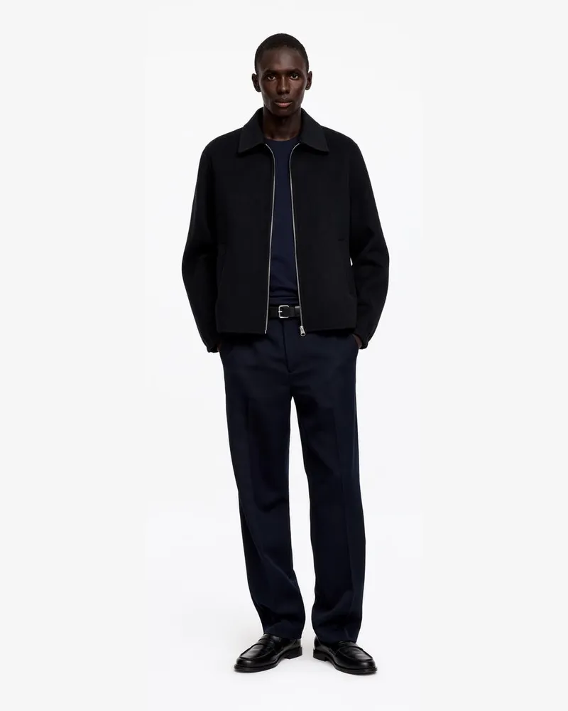 Arket Doubleface-Jacke Aus Wollmischung -Blau Blau