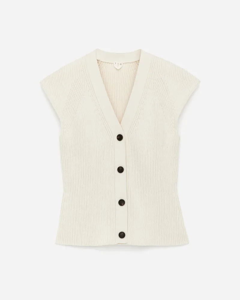 Arket Ärmelloses Strickoberteil -Weiß Weiß