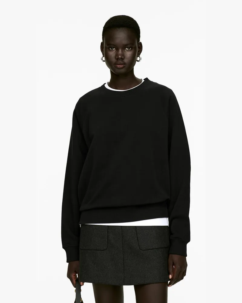 Arket Frottee-Sweatshirt -Schwarz Schwarz