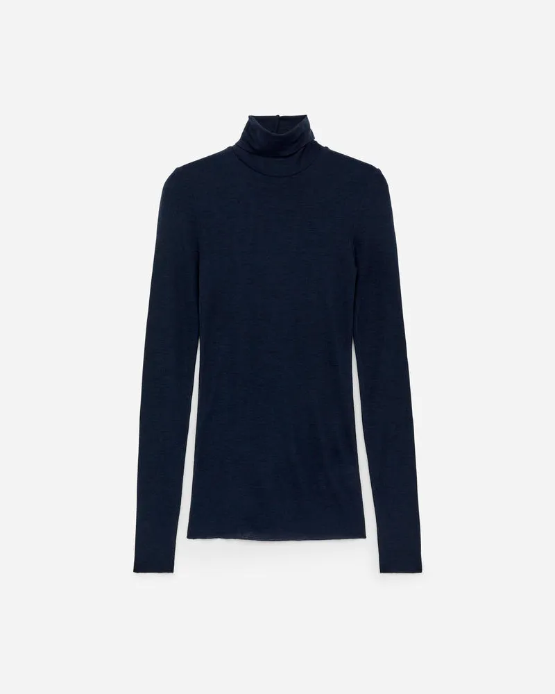 Arket Rollkragenoberteil Aus Wolle -Blau Blau