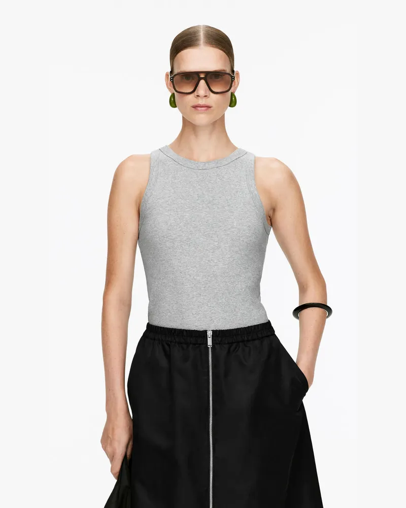 Arket Geripptes Tanktop -Grau Grau