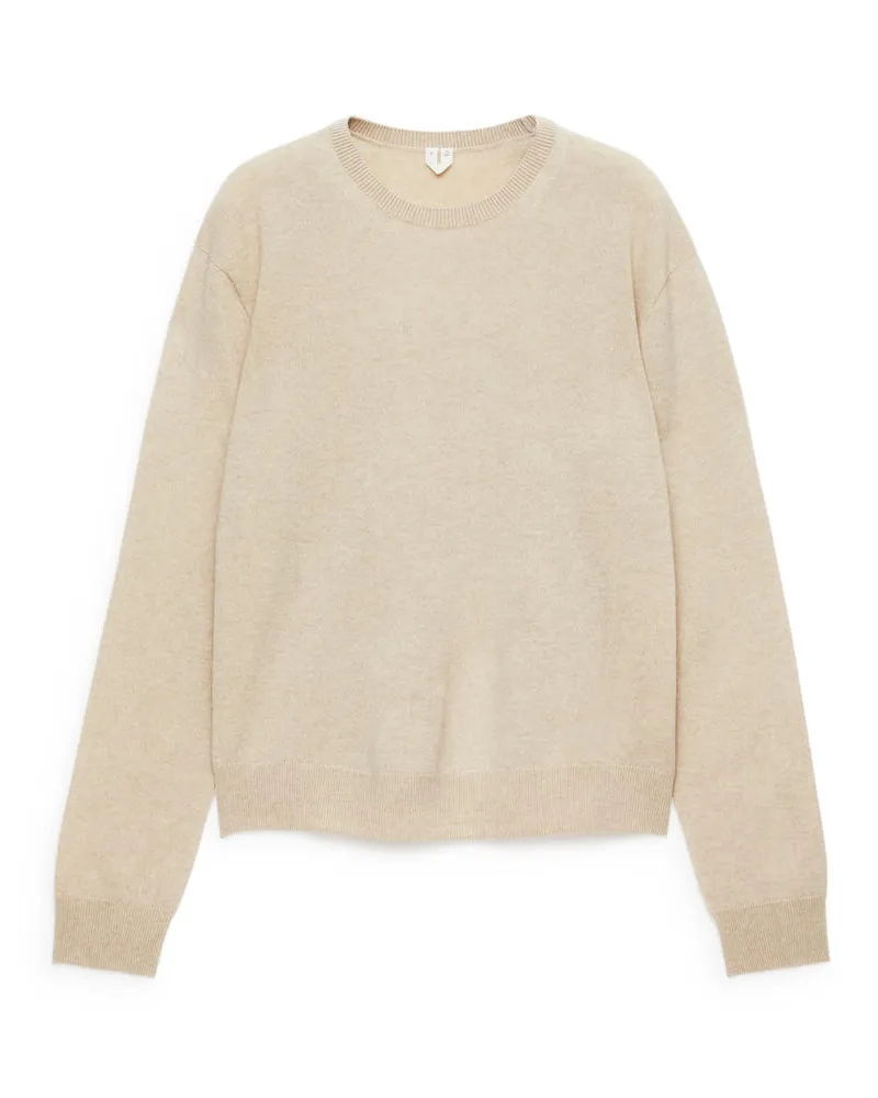 Arket Pullover Aus Kaschmir Und Wolle - Weiß Cremeweiß