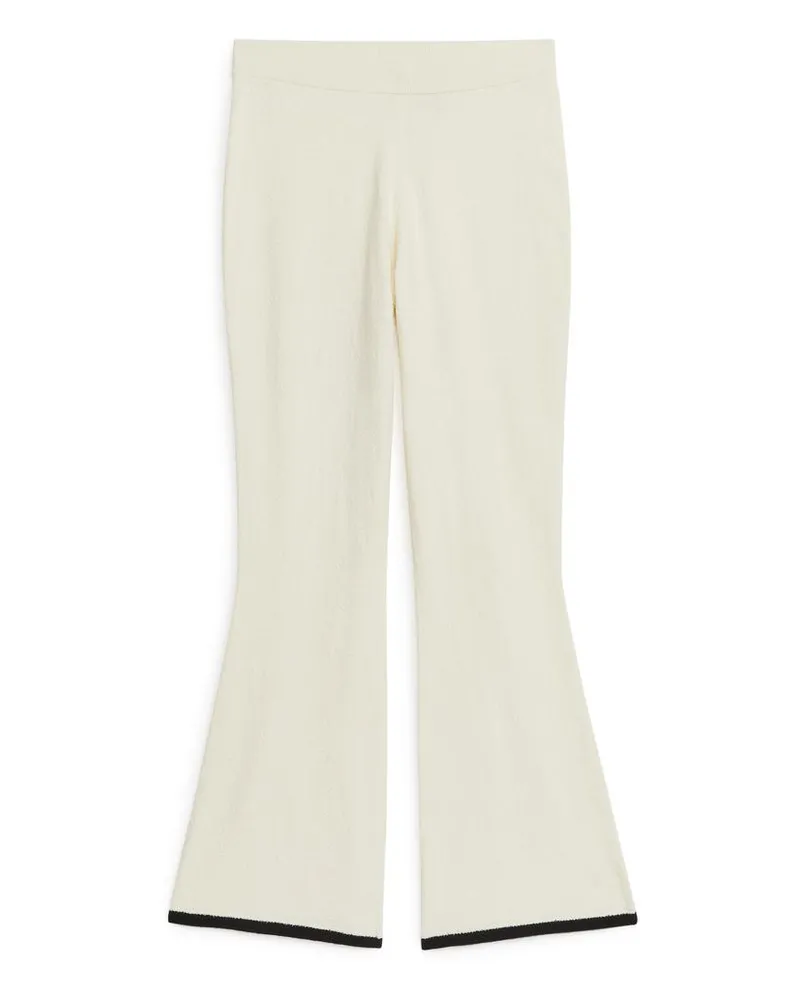Arket Ausgestellte Bouclé-Hose - Mehrfarbig|Weiß Cremeweiß