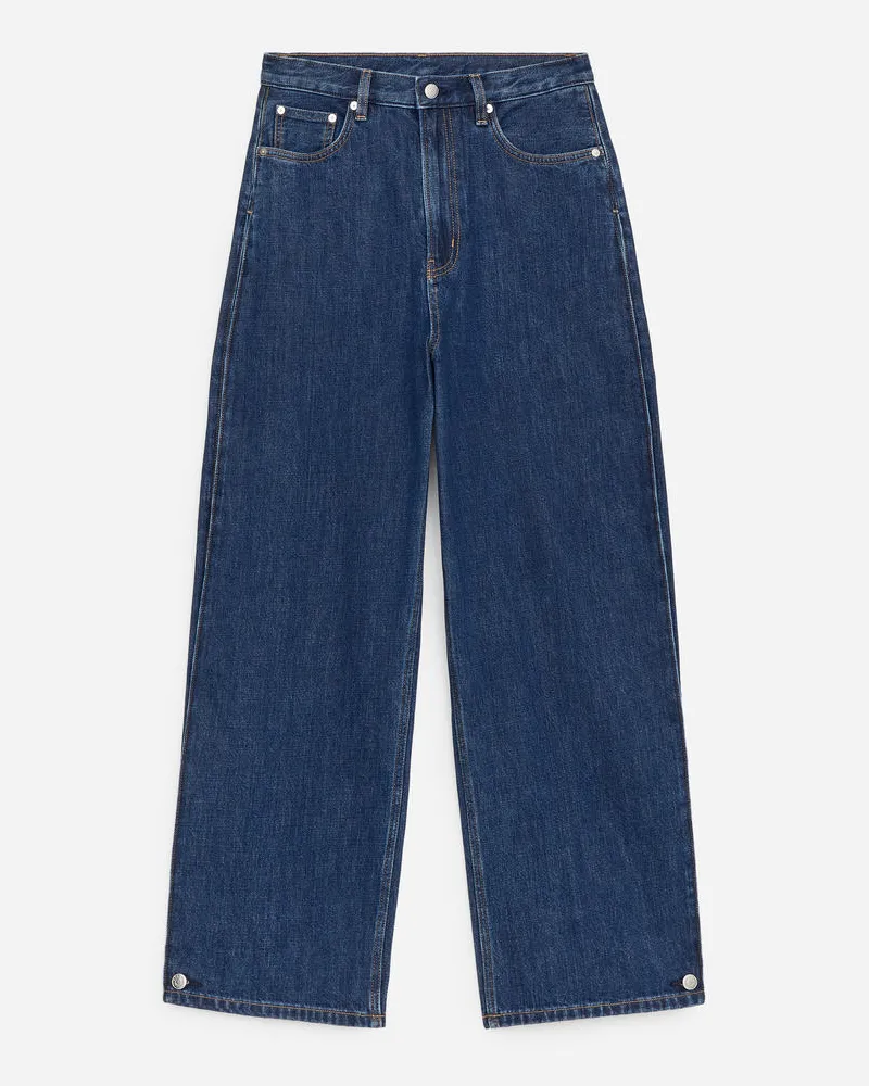 Arket Jeans Mit Abgerundetem Bein -Blau Blau