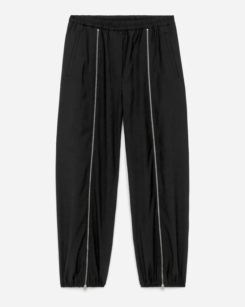 Arket Hose Mit Reißverschlüssen -Schwarz Schwarz