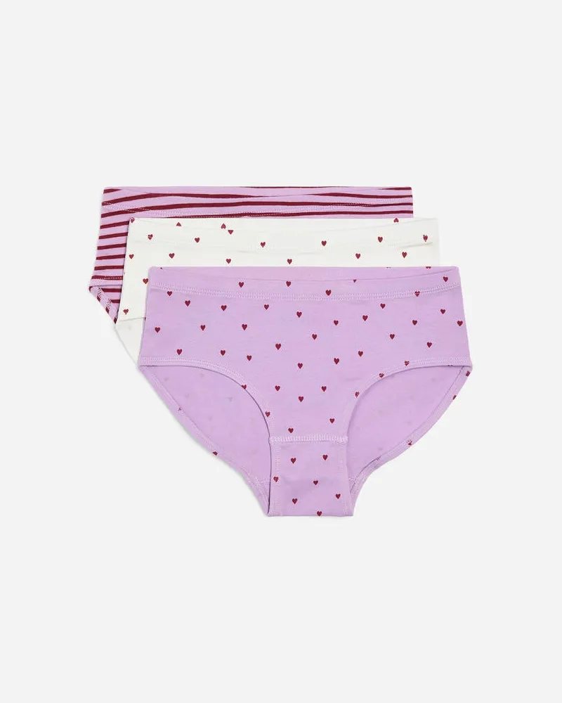 Arket Slips Aus Baumwolljersey 3er-Set -Lila Lila