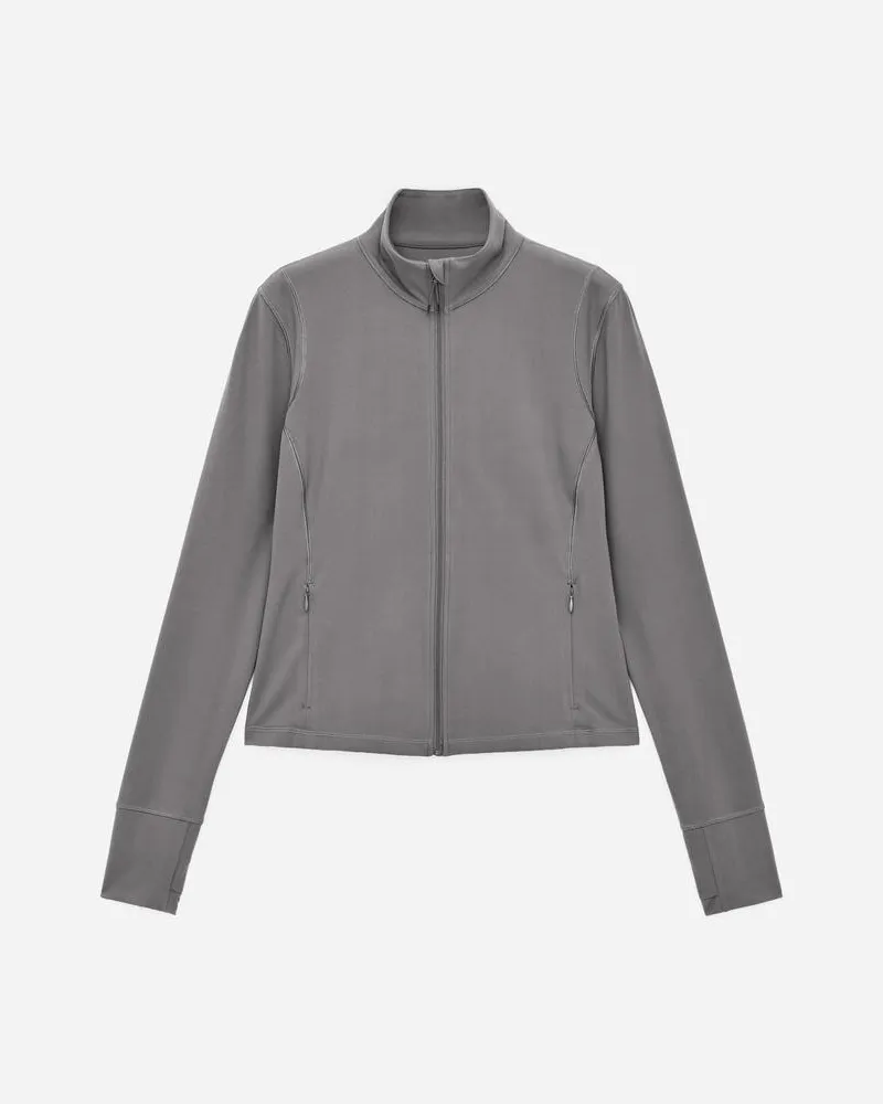 Arket Weiche Stretch-Jacke Mit Reißverschluss -Grau Grau