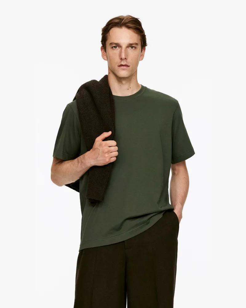 Arket Lockeres T-Shirt 220 GSM -Grün Grün