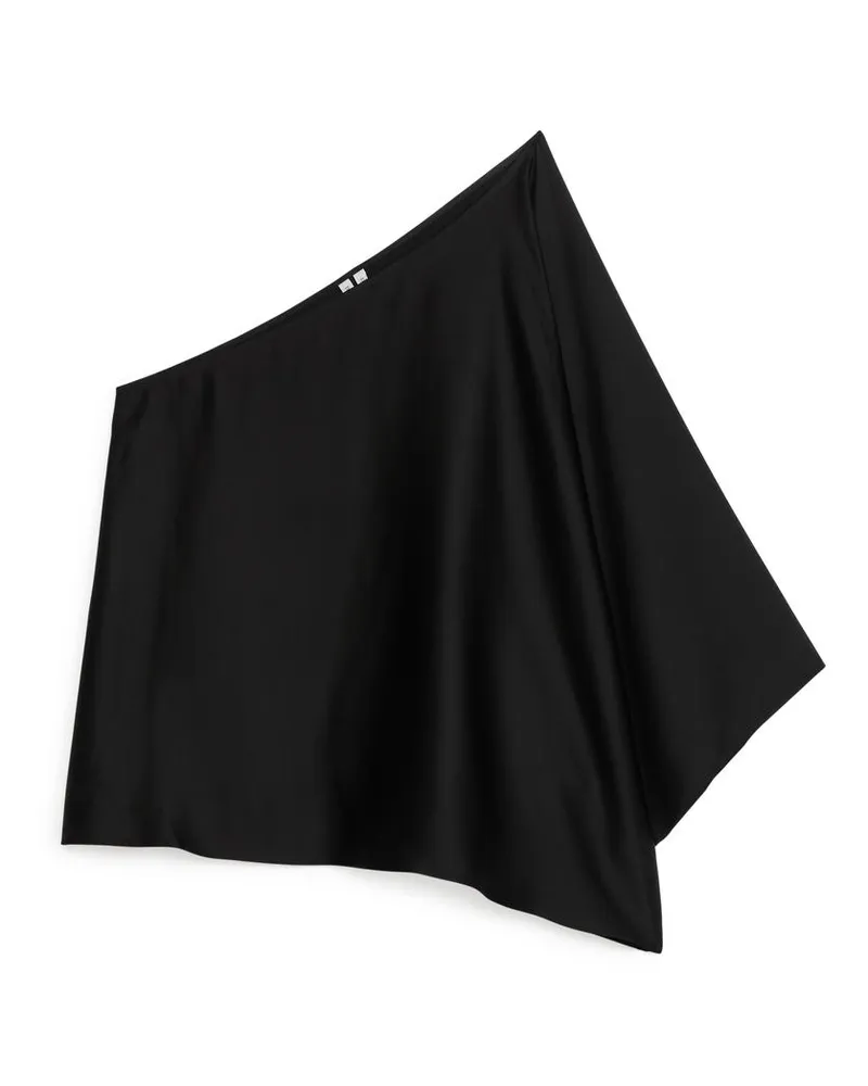 Arket Asymmetrisches Oberteil - Schwarz Schwarz