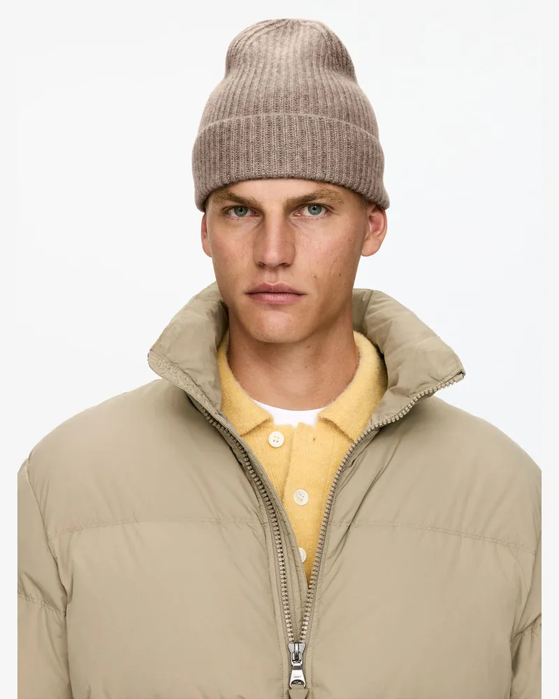 Arket Beanie Aus Kaschmir Und Wolle -Beige Beige