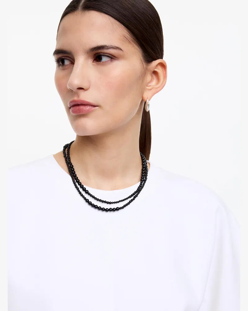 Arket Perlenhalskette -Schwarz Schwarz