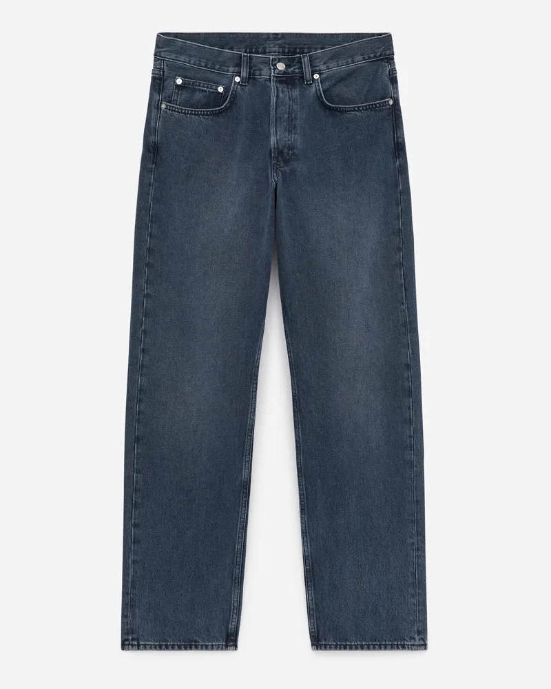 Arket Ocean Loose Straight Jeans - Blau Dunkelblau