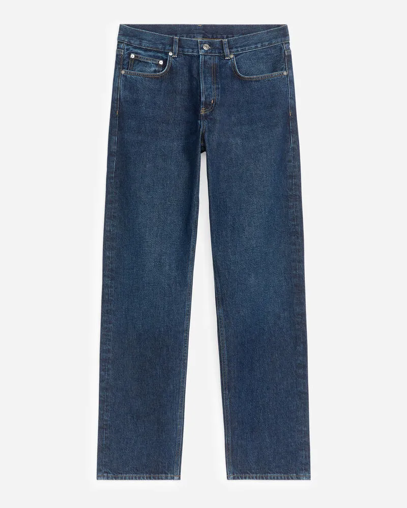 Arket Ocean Loose Straight Jeans - Blau Dunkelblau